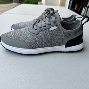 True Linkswear Lux Hybrid Size 10 (NWT) Men's Grey Knit Golf Shoes Grey/Black